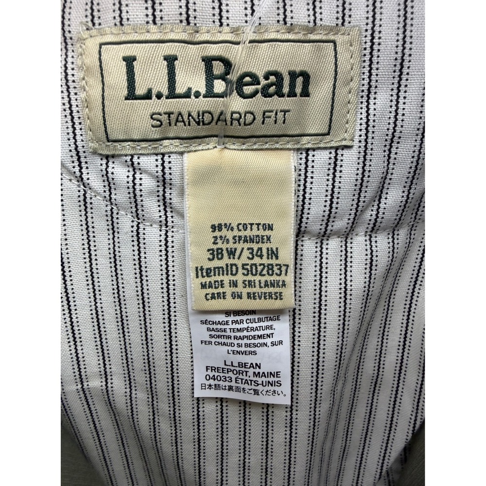 L.L.Bean Corduroy Pants Mens 38x34 (Fits 37x33) Olive 1912 Stretch Standard Fit‎ - Picture 5 of 10